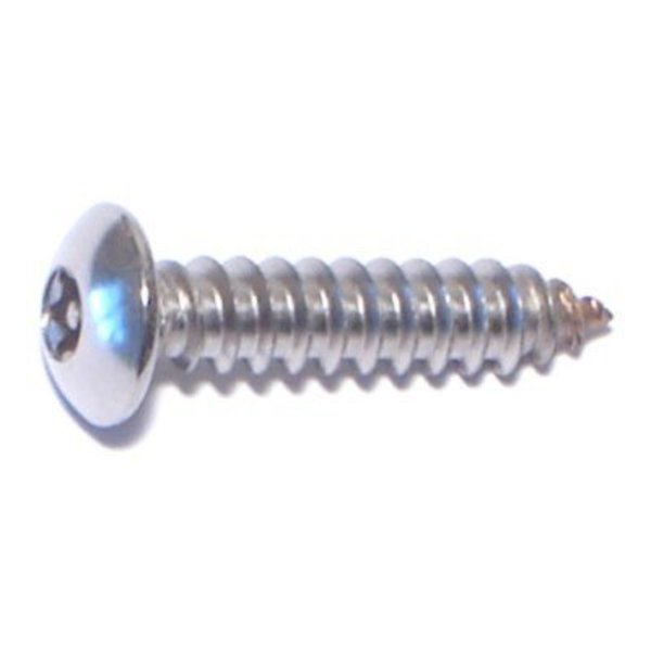 Midwest Fastener Sheet Metal Screw, #8 x 3/4 in, 18-8 Stainless Steel Button Head Torx Drive, 15 PK 77727